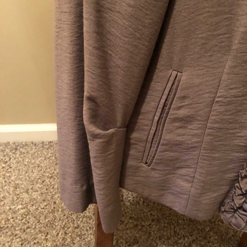 BCBGMaxAzria Mocha Ruffle Jacket - Picture 3 of 9